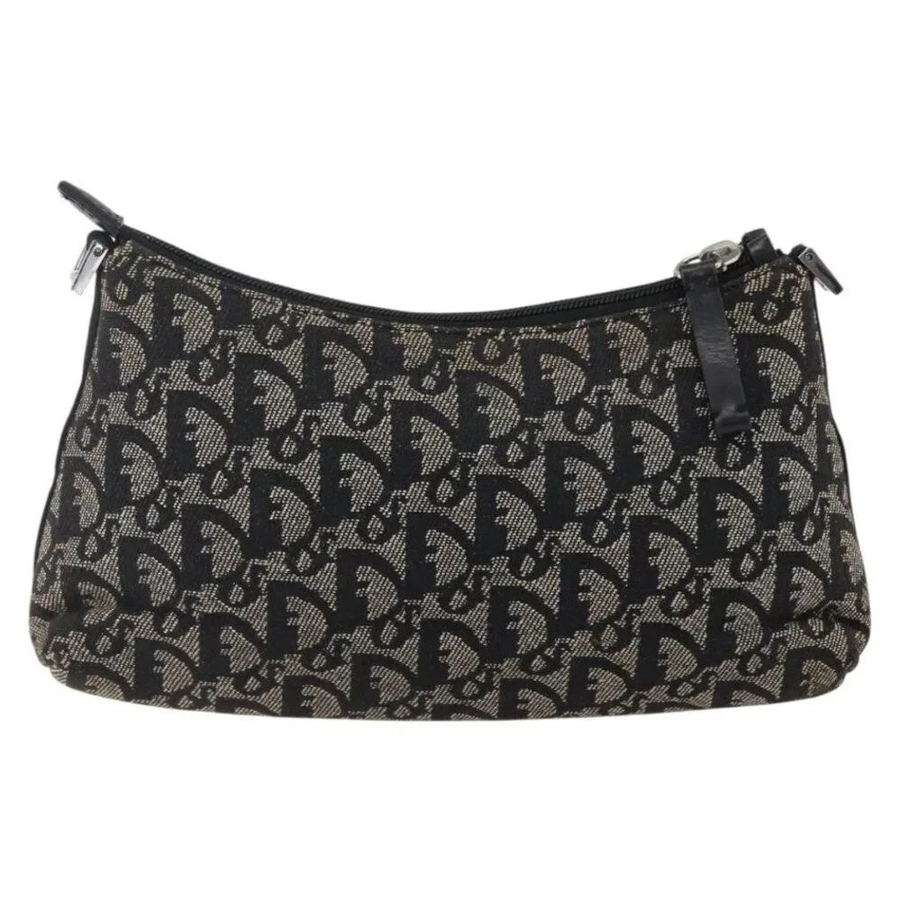 Christian Dior Trotter Canvas Pouch Brown Silver Auth bs29749 - Picture 2 of 16